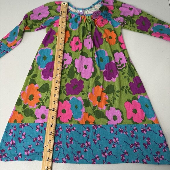 Love u Lots Girls Floral Dress Size 6 Patchwork Embroidered Wool blend - Picture 7 of 8